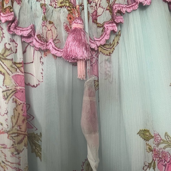 Hemant & Nandita Asia Midi Dress - Powder Blue SIZE M - Picture 5 of 8